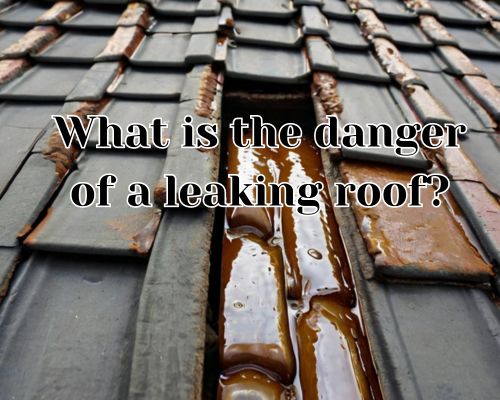 a leaking roof with flowing water