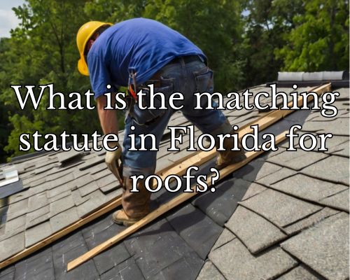 A person measuring a roof with a tape measure in front of a Florida state statute