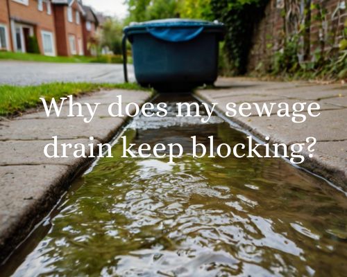 a blocked sewage drain
