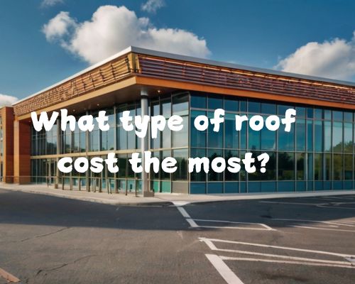 a commercial building with expensive roofing