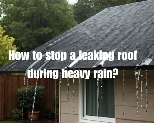 a roof in need of repair during rainy day due to leakage