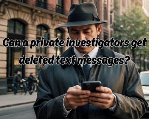 an investigator retrieving deleted messages
