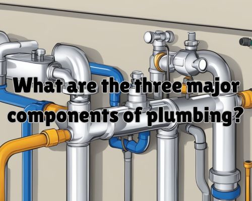 A pipe, a valve, and a faucet connected in a simple plumbing system