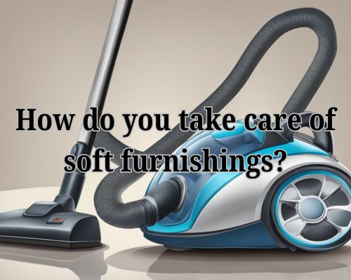 A vacuum cleaner and fabric brush are used to clean and maintain soft furnishings