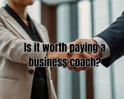 client and business coach closed a deal