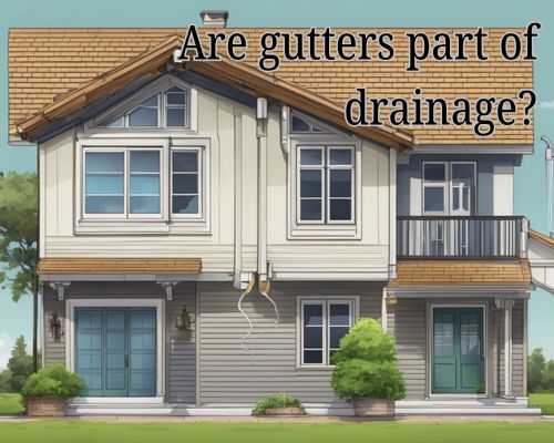 A house with gutters attached to the roof, directing water away from the building and into a drainage system