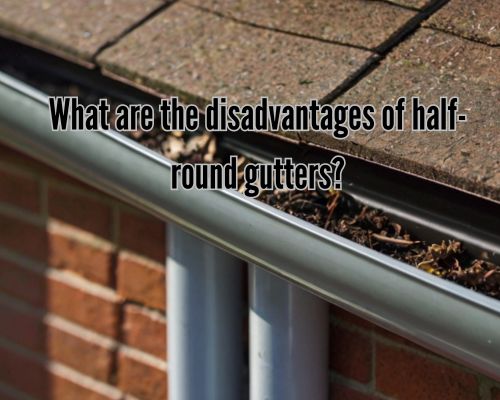 a half round gutter loaded with leaves