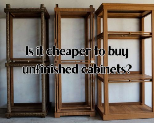 an unfinished cabinets
