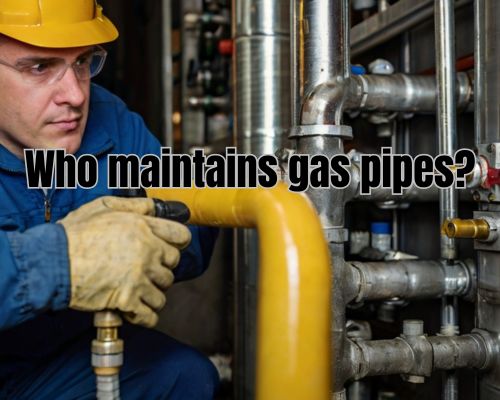 a gas plumber doing pipe maintenance