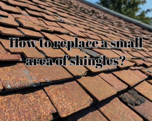 an area of a roof in need of roof shingle replacement