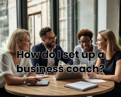a business coach during session with clients