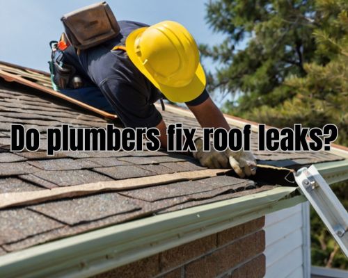 a contractor fixing out roof leaks