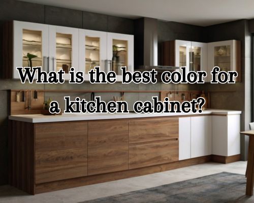 a mix of wood and classic white kitchen color
