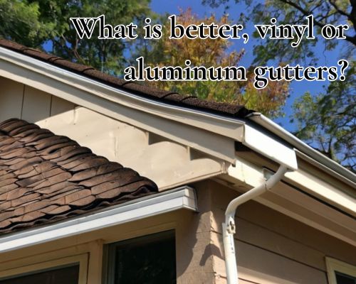 a home with vinyl guttering on roof
