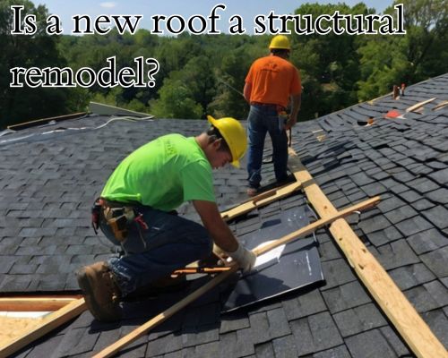 a new roof as part of structural remodel