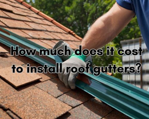 a roofer doing roof gutter installation